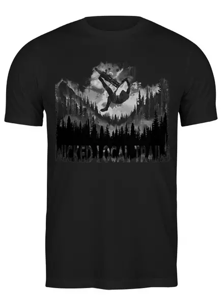 Заказать мужскую футболку в Москве. Футболка классическая Mountain Bike от oneredfoxstore@gmail.com - готовые дизайны и нанесение принтов.