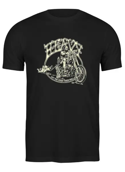 Заказать мужскую футболку в Москве. Футболка классическая heavy bike от Boozzer Redneck - готовые дизайны и нанесение принтов.