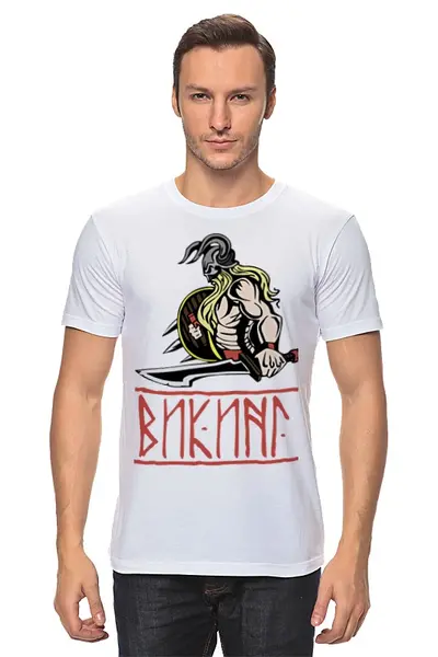 Заказать мужскую футболку в Москве. Футболка классическая Воин свободы от shop-viking - готовые дизайны и нанесение принтов.