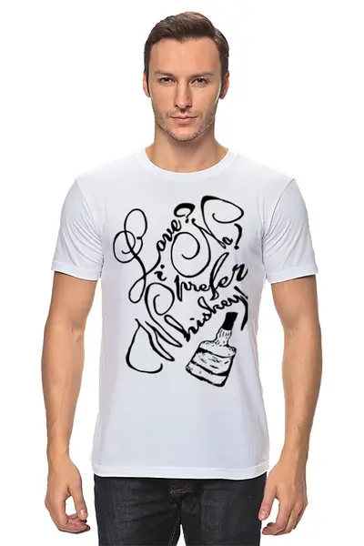 Заказать мужскую футболку в Москве. Футболка классическая LOVE? NO! от sashabecker - готовые дизайны и нанесение принтов.