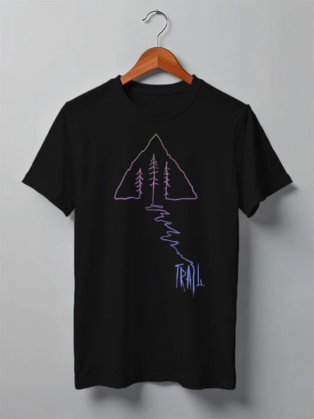 Заказать мужскую футболку в Москве. Футболка классическая Trail от oneredfoxstore@gmail.com - готовые дизайны и нанесение принтов.