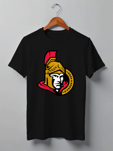 Заказать мужскую футболку в Москве. Футболка классическая Ottawa Senators от dobryidesign - готовые дизайны и нанесение принтов.