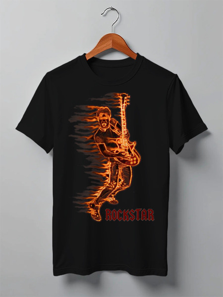 Заказать мужскую футболку в Москве. Футболка классическая Rockstar от Leichenwagen - готовые дизайны и нанесение принтов.