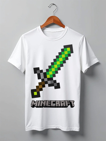 Заказать мужскую футболку в Москве. Футболка классическая MINECRAFT от weeert - готовые дизайны и нанесение принтов.