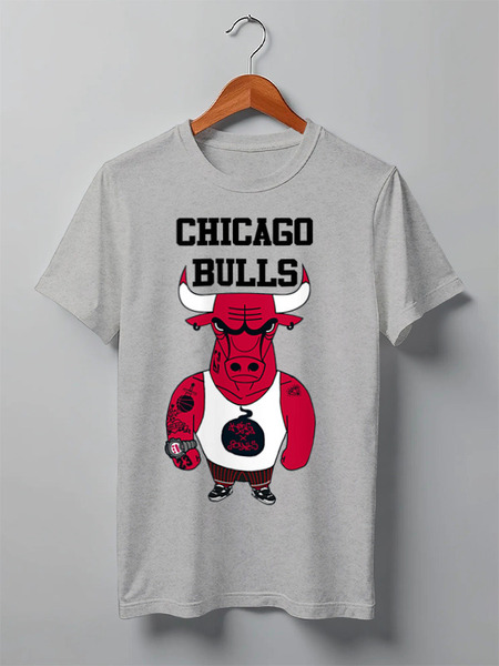 Заказать мужскую футболку в Москве. Футболка классическая Chicago Bulls от dizer - готовые дизайны и нанесение принтов.
