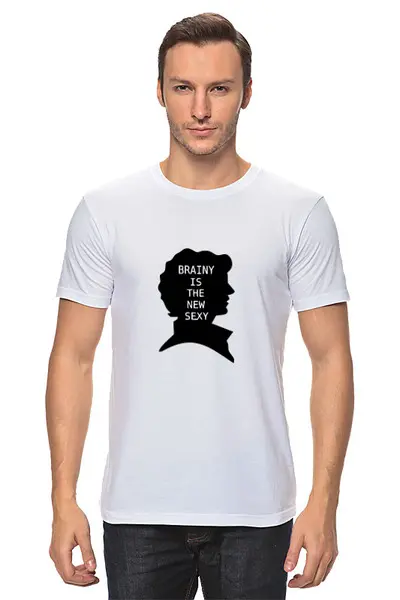 Заказать мужскую футболку в Москве. Футболка классическая Шерлок Холмс (Sherlock Holmes) от coolmag - готовые дизайны и нанесение принтов.