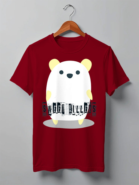 Заказать мужскую футболку в Москве. Футболка классическая Bear Here от oneredfoxstore@gmail.com - готовые дизайны и нанесение принтов.