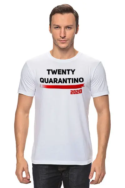 Заказать мужскую футболку в Москве. Футболка классическая TWENTY QUARANTINO   от T-shirt print  - готовые дизайны и нанесение принтов.