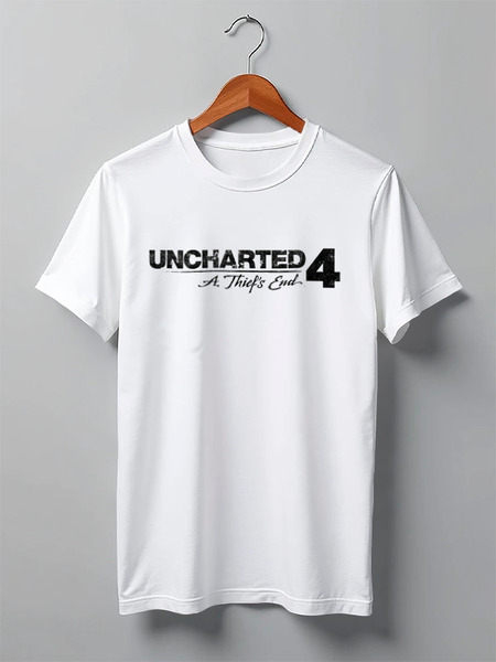 Заказать мужскую футболку в Москве. Футболка классическая ◈Uncharted 4◈ от balden - готовые дизайны и нанесение принтов.