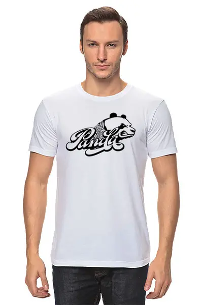 Заказать мужскую футболку в Москве. Футболка классическая Панда   от T-shirt print  - готовые дизайны и нанесение принтов.