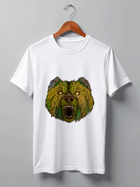 Заказать мужскую футболку в Москве. Футболка классическая Evil bear от Марина Милютина - готовые дизайны и нанесение принтов.