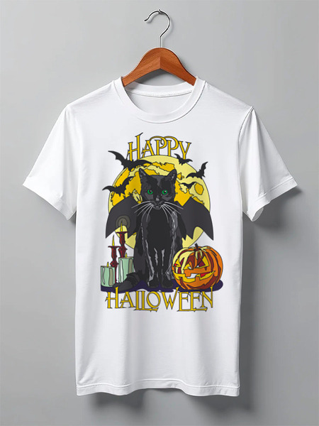 Заказать мужскую футболку в Москве. Футболка классическая halloween от ka94gri@yandex.ru - готовые дизайны и нанесение принтов.