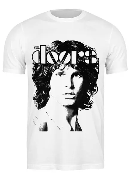 Заказать мужскую футболку в Москве. Футболка классическая The Doors Jim Morrison от inPrintio - готовые дизайны и нанесение принтов.