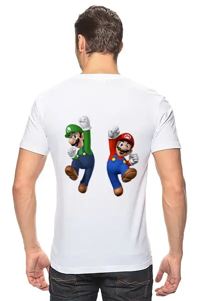 Заказать мужскую футболку в Москве. Футболка классическая Super Mario от elvis - готовые дизайны и нанесение принтов.