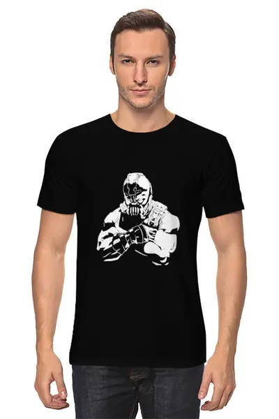 Заказать мужскую футболку в Москве. Футболка классическая Bane - Dark Knight от shinko - готовые дизайны и нанесение принтов.