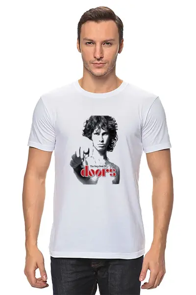 Заказать мужскую футболку в Москве. Футболка классическая "The Doors" (Jim Morrison) от Fedor - готовые дизайны и нанесение принтов.