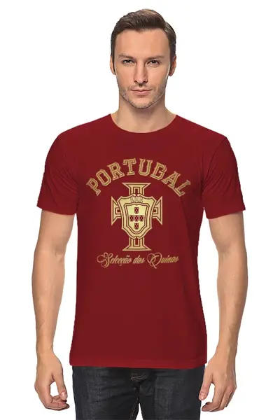 Заказать мужскую футболку в Москве. Футболка классическая Сборная Португалии  от geekbox - готовые дизайны и нанесение принтов.