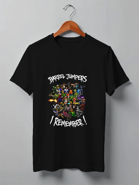 Заказать мужскую футболку в Москве. Футболка классическая Barrel Jumpers. I Remember! от BJ Shop - готовые дизайны и нанесение принтов.