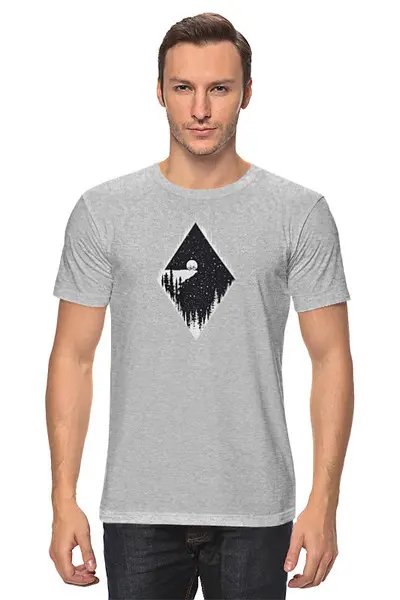 Заказать мужскую футболку в Москве. Футболка классическая Night Ride от oneredfoxstore@gmail.com - готовые дизайны и нанесение принтов.