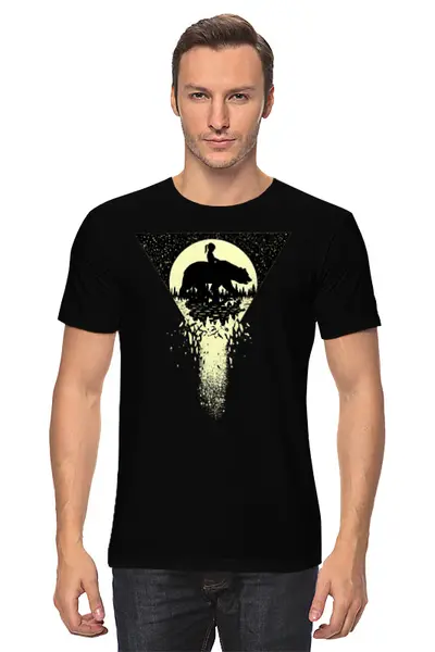 Заказать мужскую футболку в Москве. Футболка классическая Bear Here от oneredfoxstore@gmail.com - готовые дизайны и нанесение принтов.