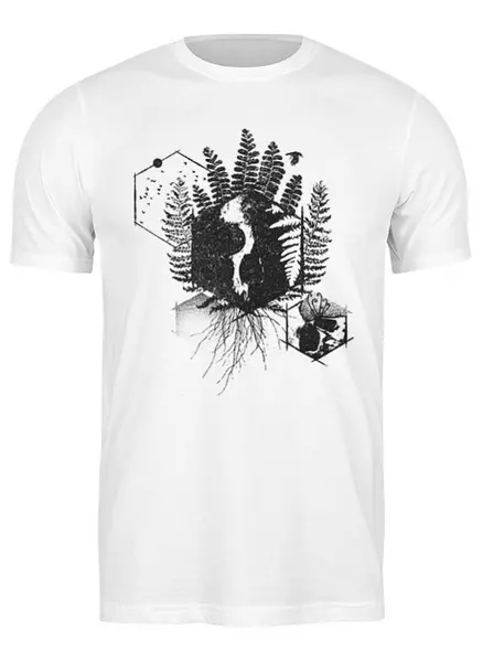 Заказать мужскую футболку в Москве. Футболка классическая Hexagon Fern Skulls от oneredfoxstore@gmail.com - готовые дизайны и нанесение принтов.