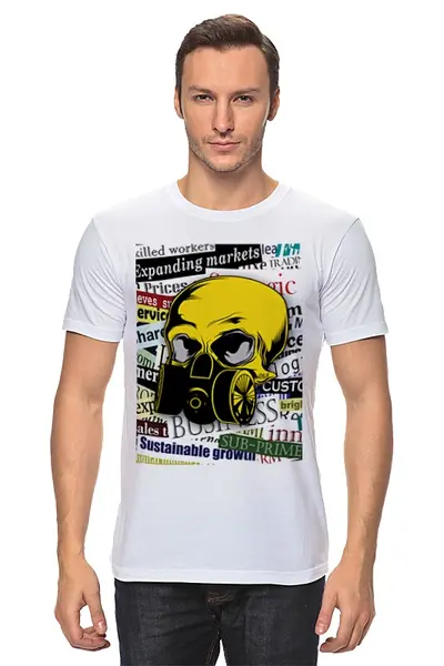 Заказать мужскую футболку в Москве. Футболка классическая Череп от OEX design - готовые дизайны и нанесение принтов.