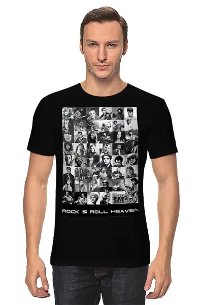 Заказать мужскую футболку в Москве. Футболка классическая rock & roll heaven от Vladec11 - готовые дизайны и нанесение принтов.