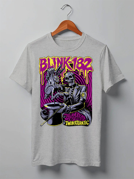 Заказать мужскую футболку в Москве. Футболка классическая Blink-182 Band от Leichenwagen - готовые дизайны и нанесение принтов.