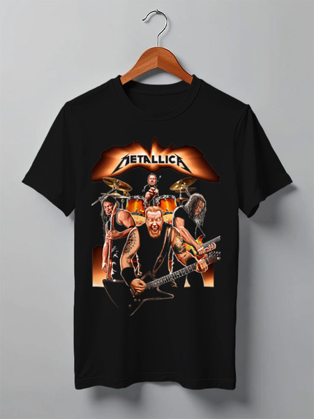 Заказать мужскую футболку в Москве. Футболка классическая Metallica - fan-art от Денис - готовые дизайны и нанесение принтов.