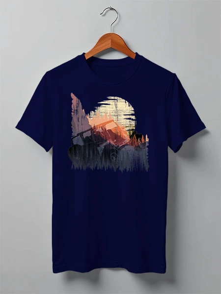 Заказать мужскую футболку в Москве. Футболка классическая  Offroad Expedition от oneredfoxstore@gmail.com - готовые дизайны и нанесение принтов.