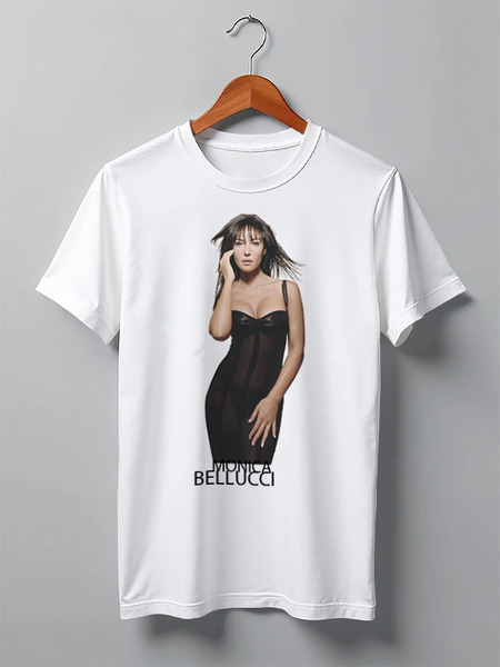 Заказать мужскую футболку в Москве. Футболка классическая Monica Bellucci  от KinoArt - готовые дизайны и нанесение принтов.