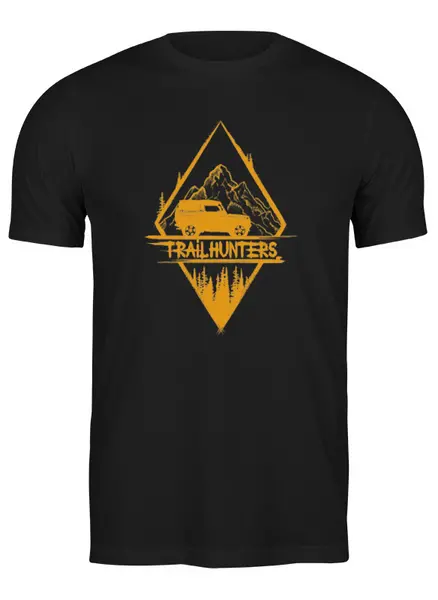 Заказать мужскую футболку в Москве. Футболка классическая  Offroad Expedition от oneredfoxstore@gmail.com - готовые дизайны и нанесение принтов.