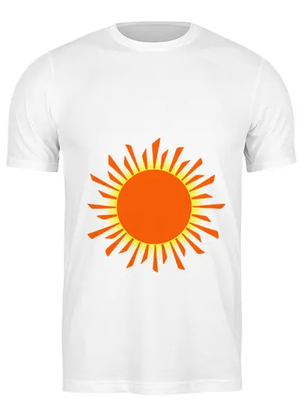 Заказать мужскую футболку в Москве. Футболка классическая Оранжевое Солнце от Orange Sun - готовые дизайны и нанесение принтов.