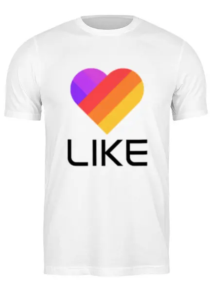Заказать мужскую футболку в Москве. Футболка классическая Like  от DESIGNER   - готовые дизайны и нанесение принтов.
