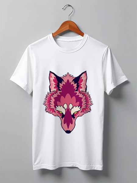 Заказать мужскую футболку в Москве. Футболка классическая Волк ( Wolf ) от Zamula - готовые дизайны и нанесение принтов.
