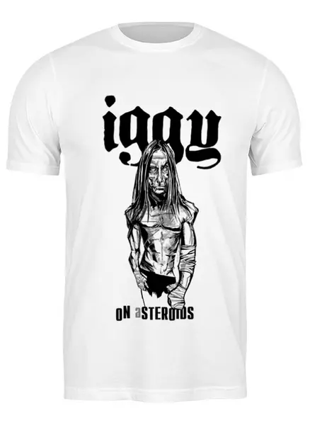 Заказать мужскую футболку в Москве. Футболка классическая IGGY on aSTEROIDS от kruglow - готовые дизайны и нанесение принтов.