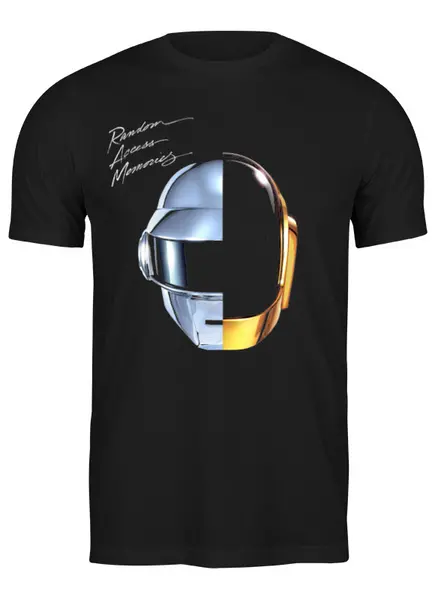Заказать мужскую футболку в Москве. Футболка классическая Daft Punk - Random Access Memories от KinoArt - готовые дизайны и нанесение принтов.