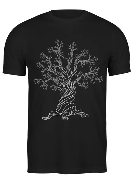 Заказать мужскую футболку в Москве. Футболка классическая Дерево  от Николай - готовые дизайны и нанесение принтов.