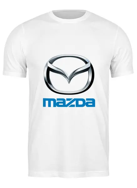 Заказать мужскую футболку в Москве. Футболка классическая MAZDA от DESIGNER   - готовые дизайны и нанесение принтов.