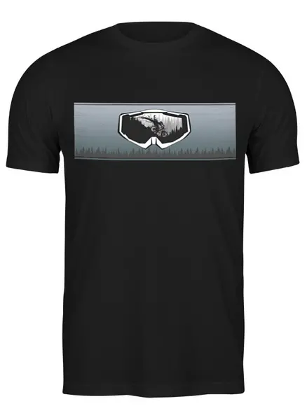 Заказать мужскую футболку в Москве. Футболка классическая Mountain Bike от oneredfoxstore@gmail.com - готовые дизайны и нанесение принтов.