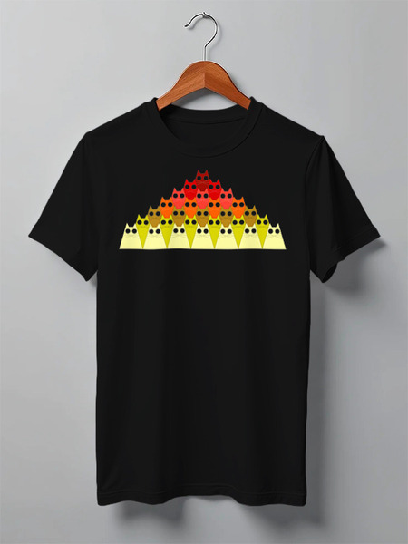 Заказать мужскую футболку в Москве. Футболка классическая Cats Here от oneredfoxstore@gmail.com - готовые дизайны и нанесение принтов.