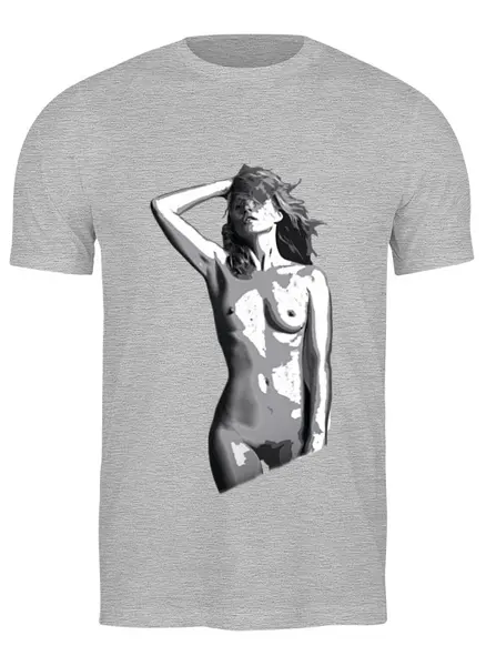 Заказать мужскую футболку в Москве. Футболка классическая Kate Moss от Женя Ильин - готовые дизайны и нанесение принтов.