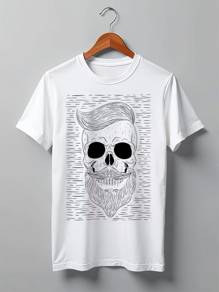 Заказать мужскую футболку в Москве. Футболка классическая Skulls от oneredfoxstore@gmail.com - готовые дизайны и нанесение принтов.