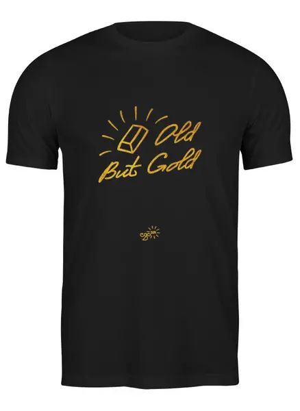 Заказать мужскую футболку в Москве. Футболка классическая Old But Gold - Ego Sun от kamal-creations - готовые дизайны и нанесение принтов.