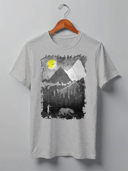 Заказать мужскую футболку в Москве. Футболка классическая From The Mountains от oneredfoxstore@gmail.com - готовые дизайны и нанесение принтов.