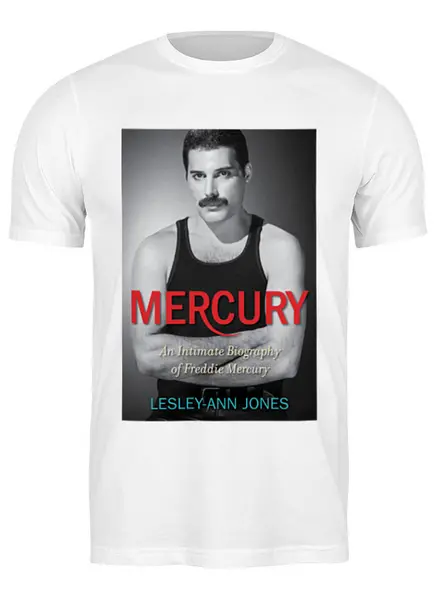 Заказать мужскую футболку в Москве. Футболка классическая Freddie Mercury  от cherdantcev - готовые дизайны и нанесение принтов.
