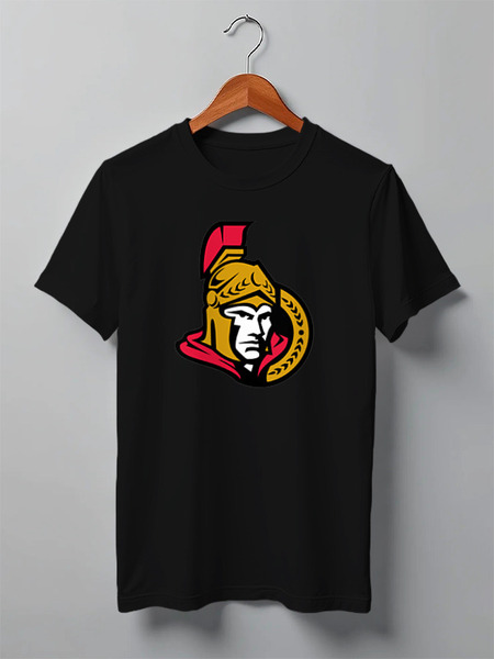 Заказать мужскую футболку в Москве. Футболка классическая Ottawa Senators от dobryidesign - готовые дизайны и нанесение принтов.