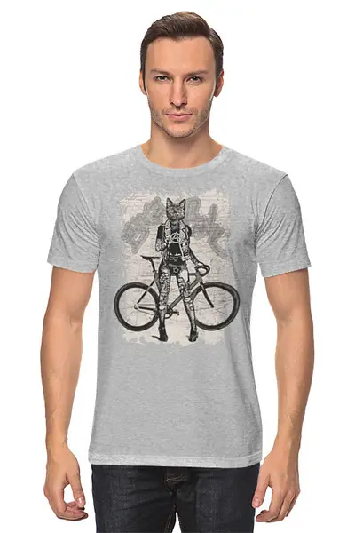 Заказать мужскую футболку в Москве. Футболка классическая Bike Punk  от oneredfoxstore@gmail.com - готовые дизайны и нанесение принтов.