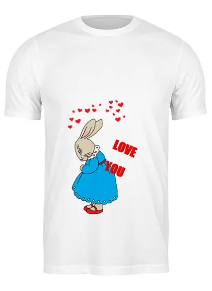 Заказать мужскую футболку в Москве. Футболка классическая Rabbit_woman от Printio - готовые дизайны и нанесение принтов.