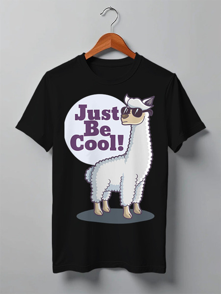 Заказать мужскую футболку в Москве. Футболка классическая Just Be Cool! от ingenervolos@gmail.com - готовые дизайны и нанесение принтов.